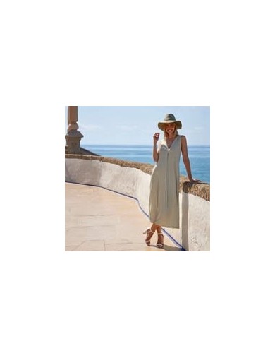 Vestido Comprido Malha Canelada Janira