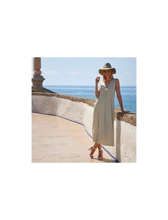 Vestido Comprido Malha Canelada Janira