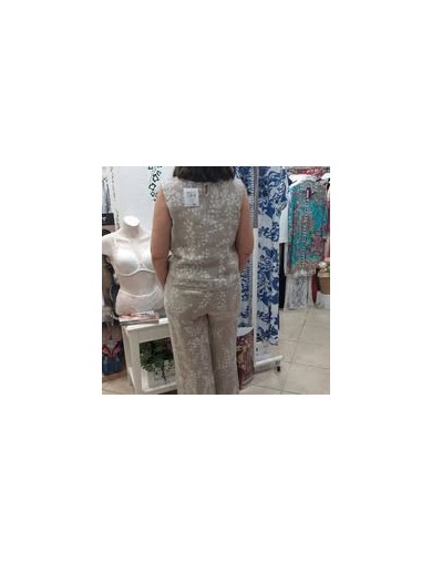 Conjunto Top e Pantalona Linho Amichi